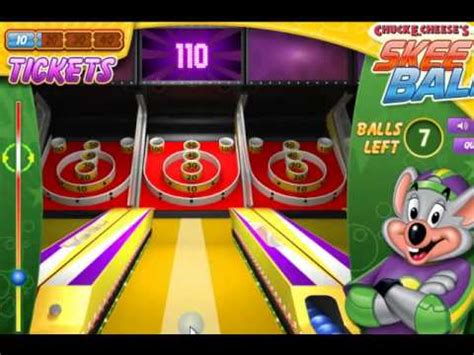 chuck e cheese skee ball game online.